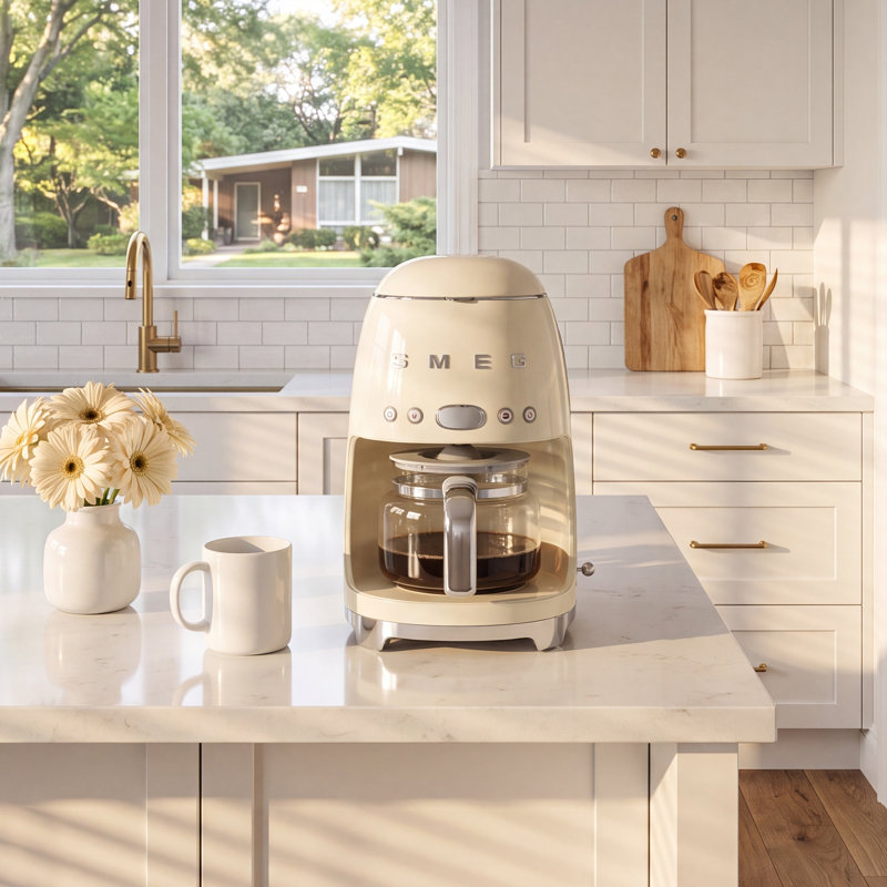 SMEG 50's Retro Style 10-Cup Drip Coffee Machine with Filter